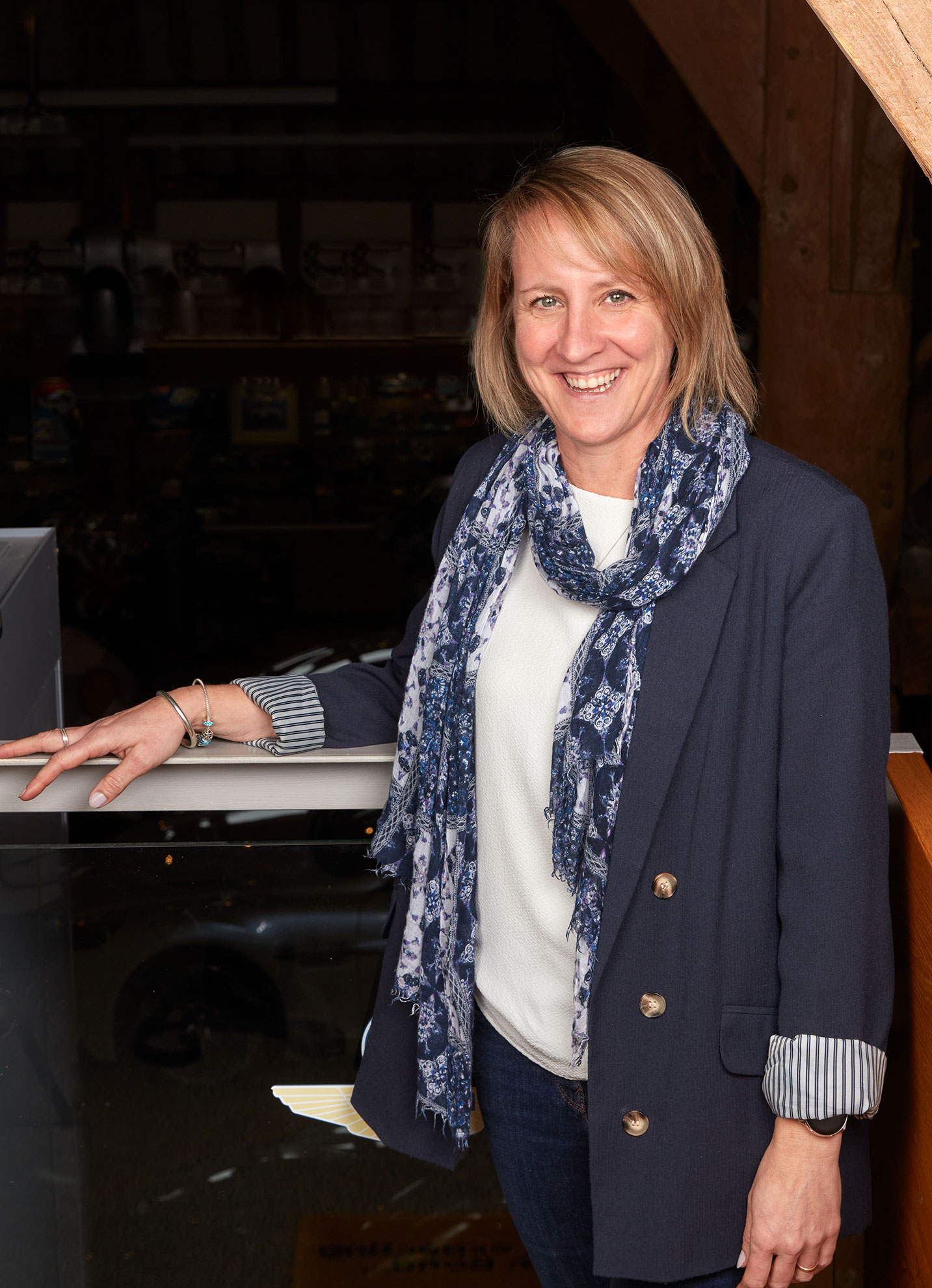 Operations Manage Sue Gibbons at Aston Martin Heritage Trust museum