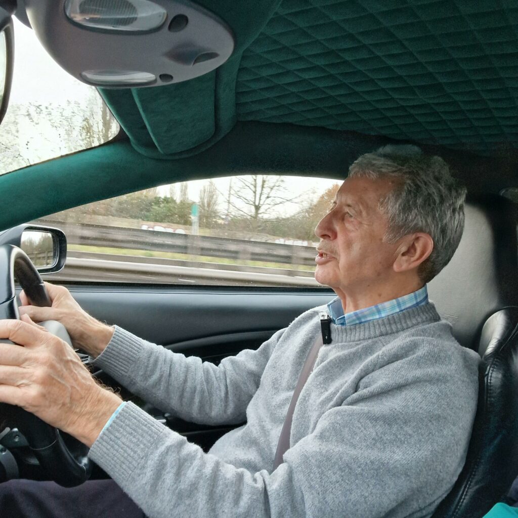 Les Goble driving the Aston Martin Vanquish