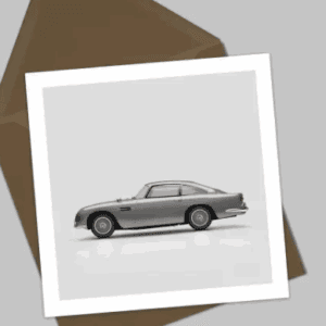 DB5 Greetings Card - Grey