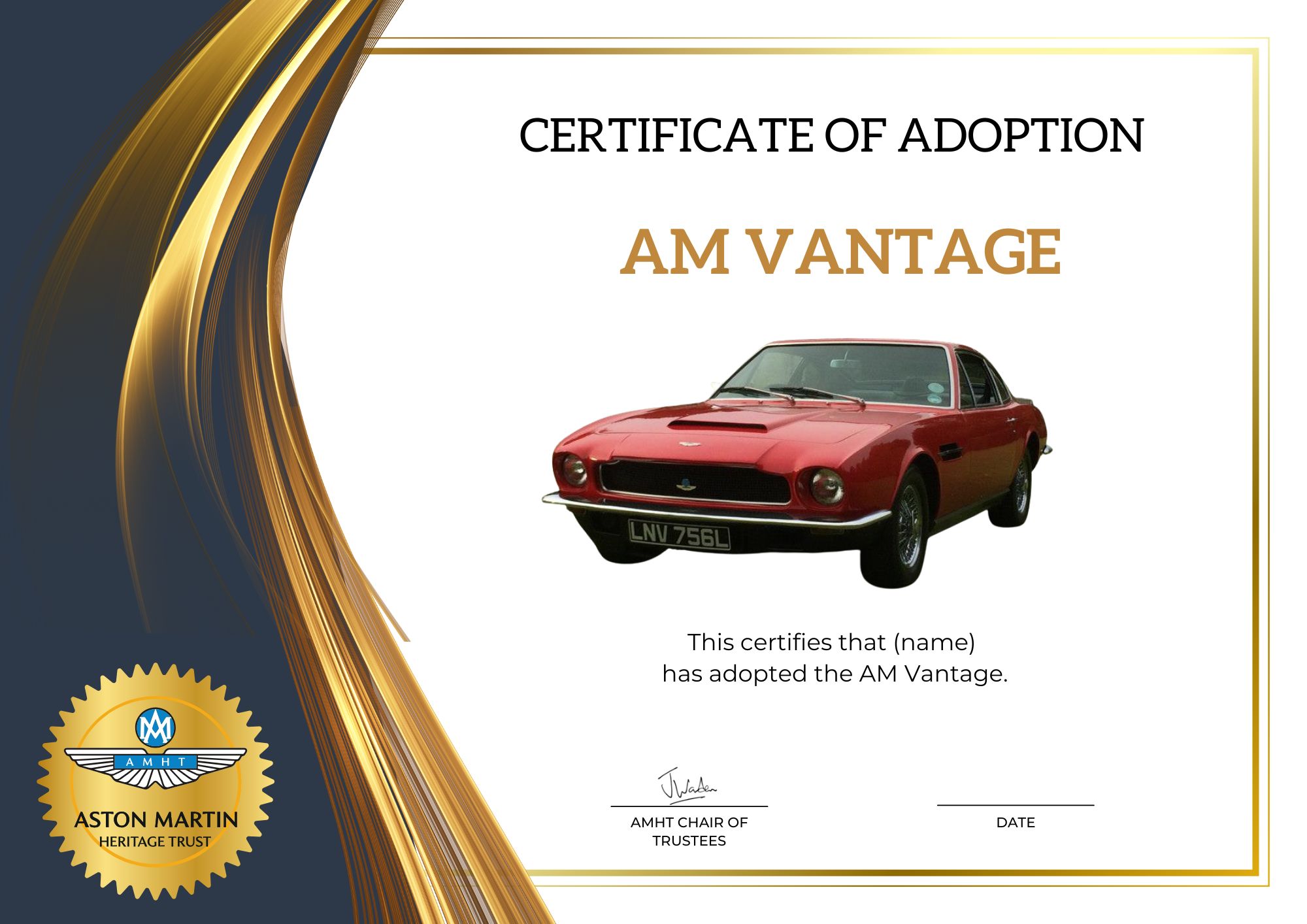 Adopt a Car - The Classic One - AM Vantage